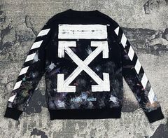 Off white clearance crew neck galaxy