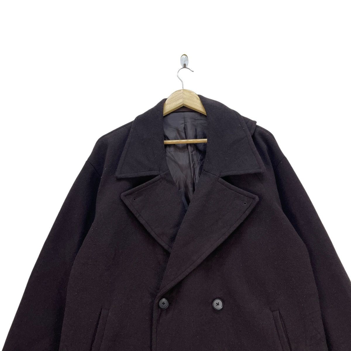 Autumn Cashmere × Takeo Kikuchi 💥Takeo Kikuchi Double Breast Over Coat Jacket Size US L / EU 52-54 / 3 - 3 Thumbnail