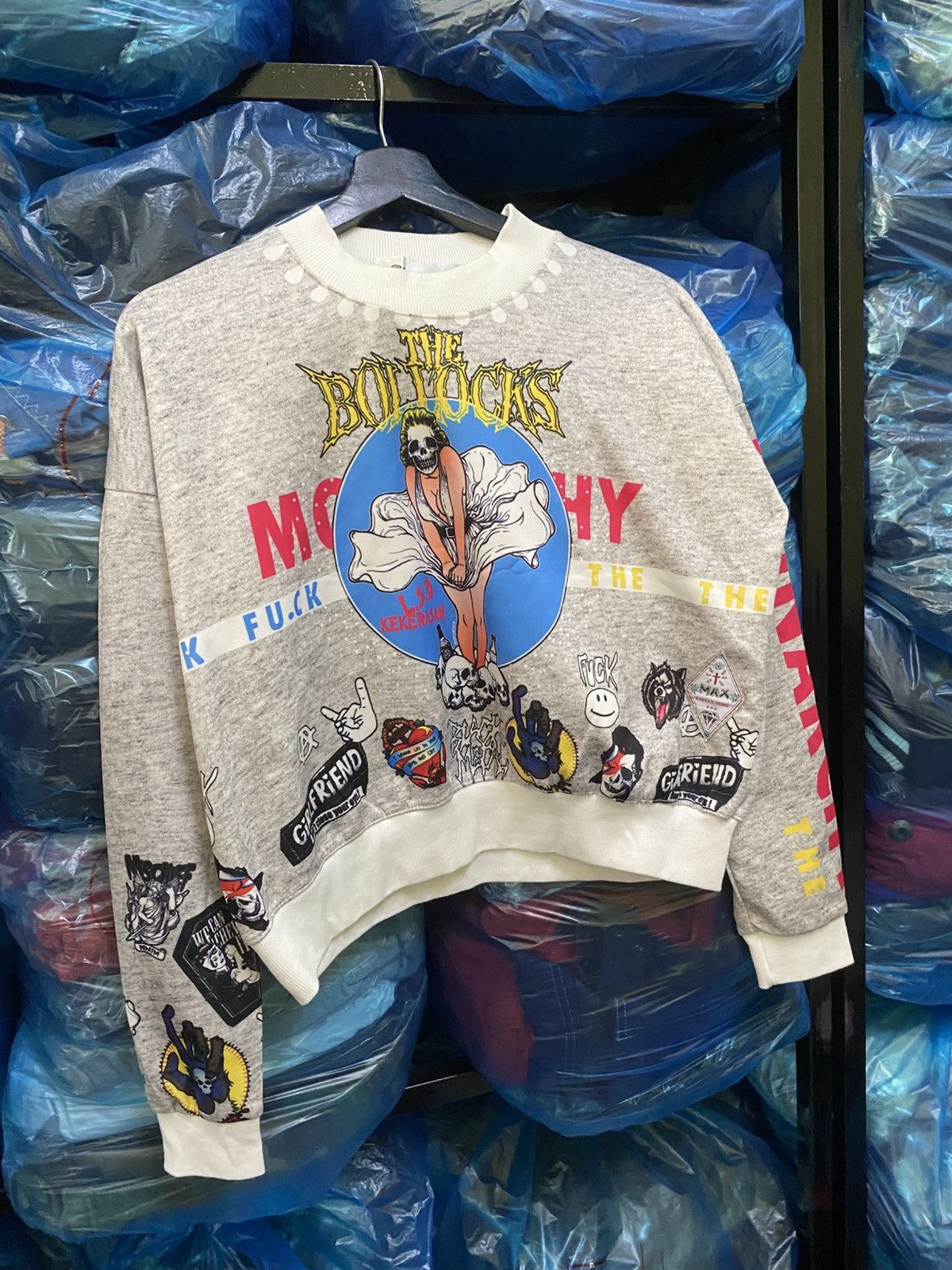 Japanese Brand Bold Graphic Punk-Inspired Sweatshirt by l.m.d.x Size S / US 4 / IT 40 - 3 Thumbnail