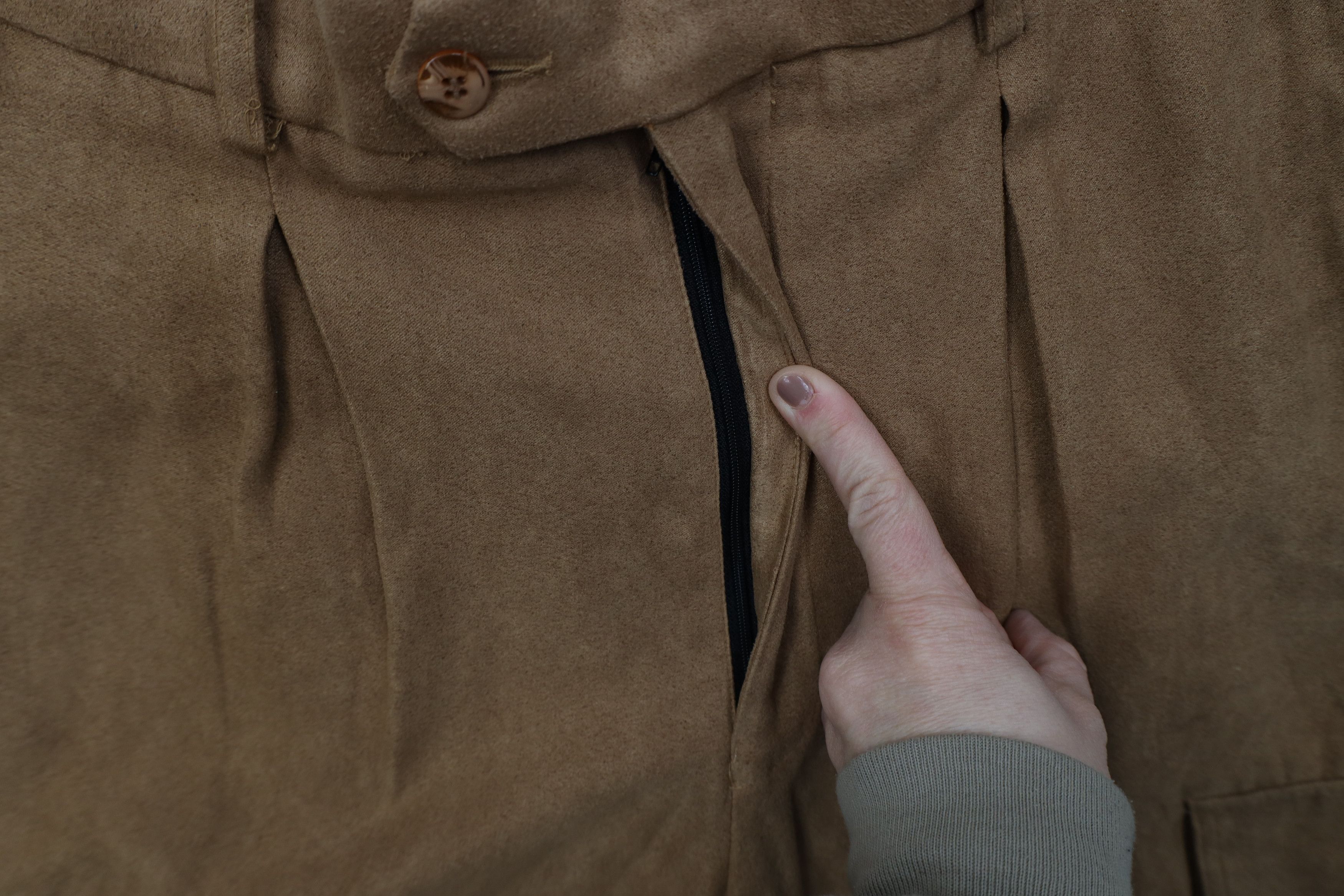 Vintage Vintage 90s Streetwear Microfiber Wide Leg Cargo Pants Brown Size US 32 / EU 48 - 5 Thumbnail