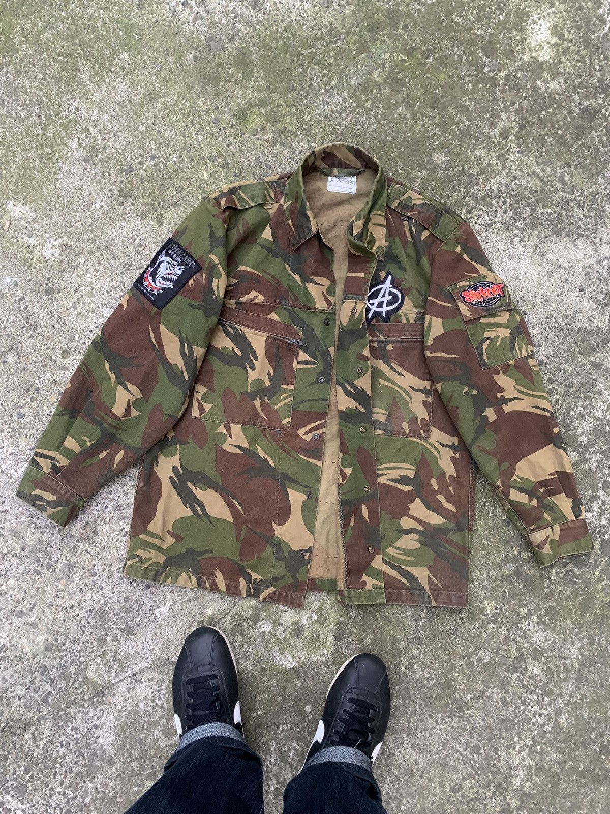 Other Custom Camo Punk Jacket w/ Patches MARQUARDT + SCHULZ Size US L / EU 52-54 / 3 - 12 Thumbnail