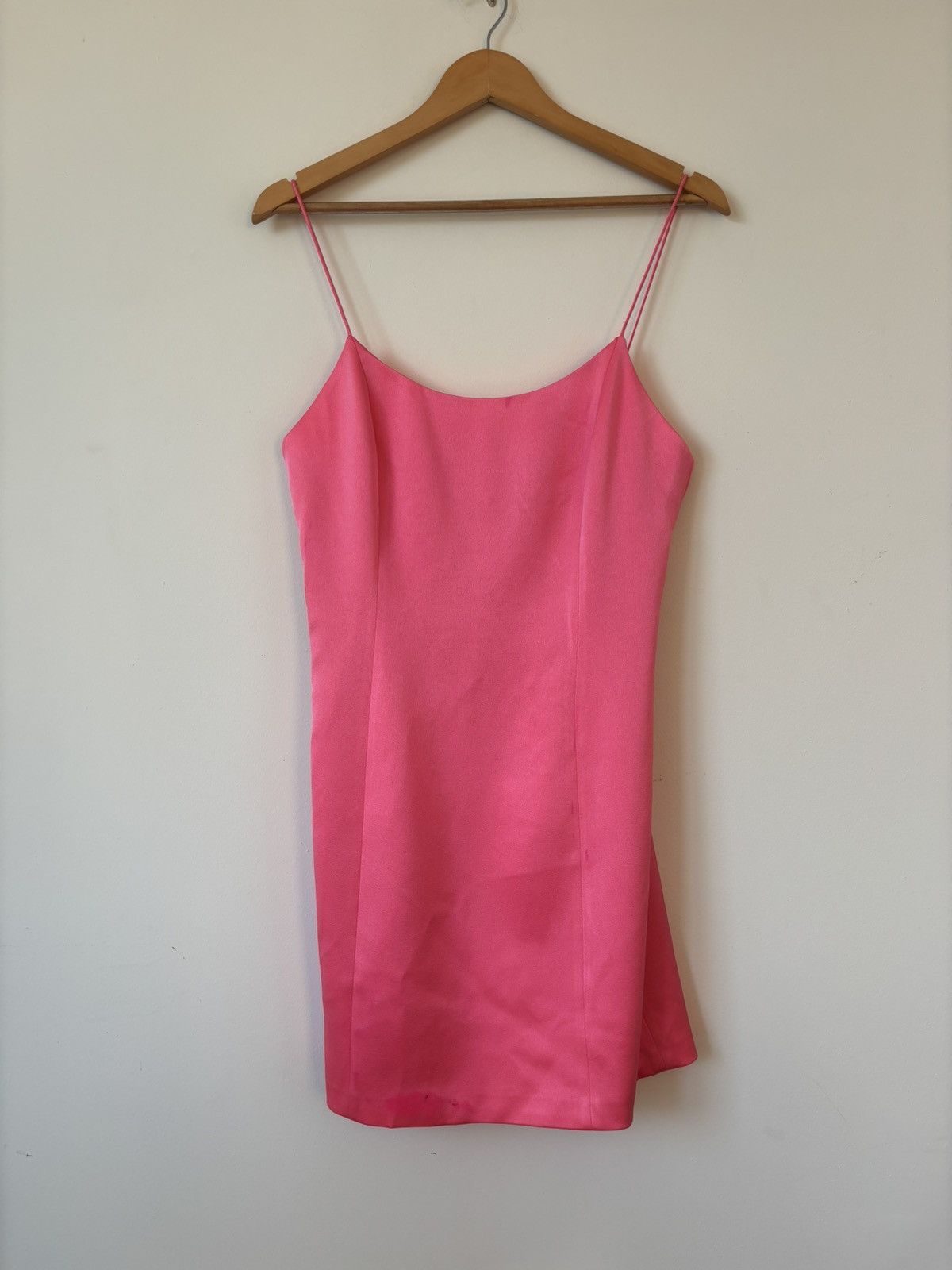 Alice + Olivia Alice + Olivia Neon Pink Mini Slip Dress Size 4 Size L / US 10 / IT 46 - 1 Thumbnail