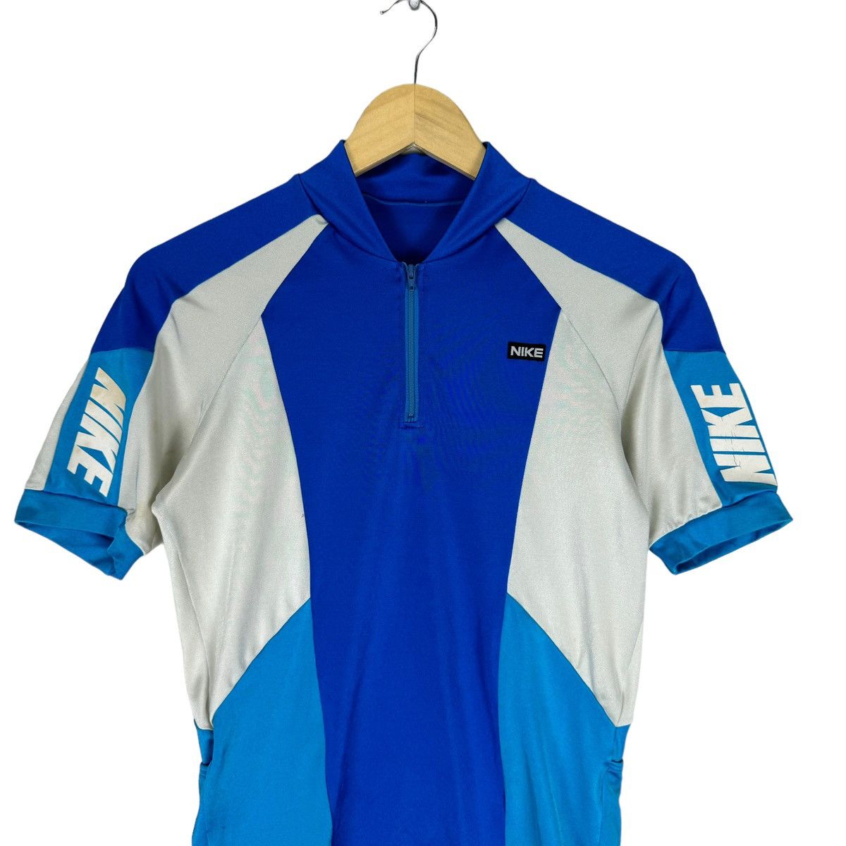 Nike ☀️NIKE BLUE TAG CYCLING JERSEY Size US M / EU 48-50 / 2 - 2 Thumbnail