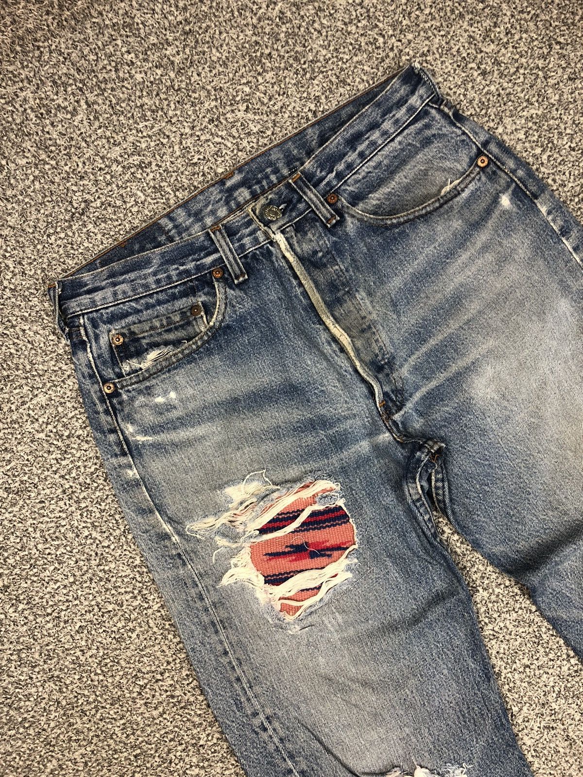 Japanese Brand × Levi's × Vintage Vintage Distressed Levis LVC Kurt Cobain Style Jeans Size US 31 - 3 Thumbnail
