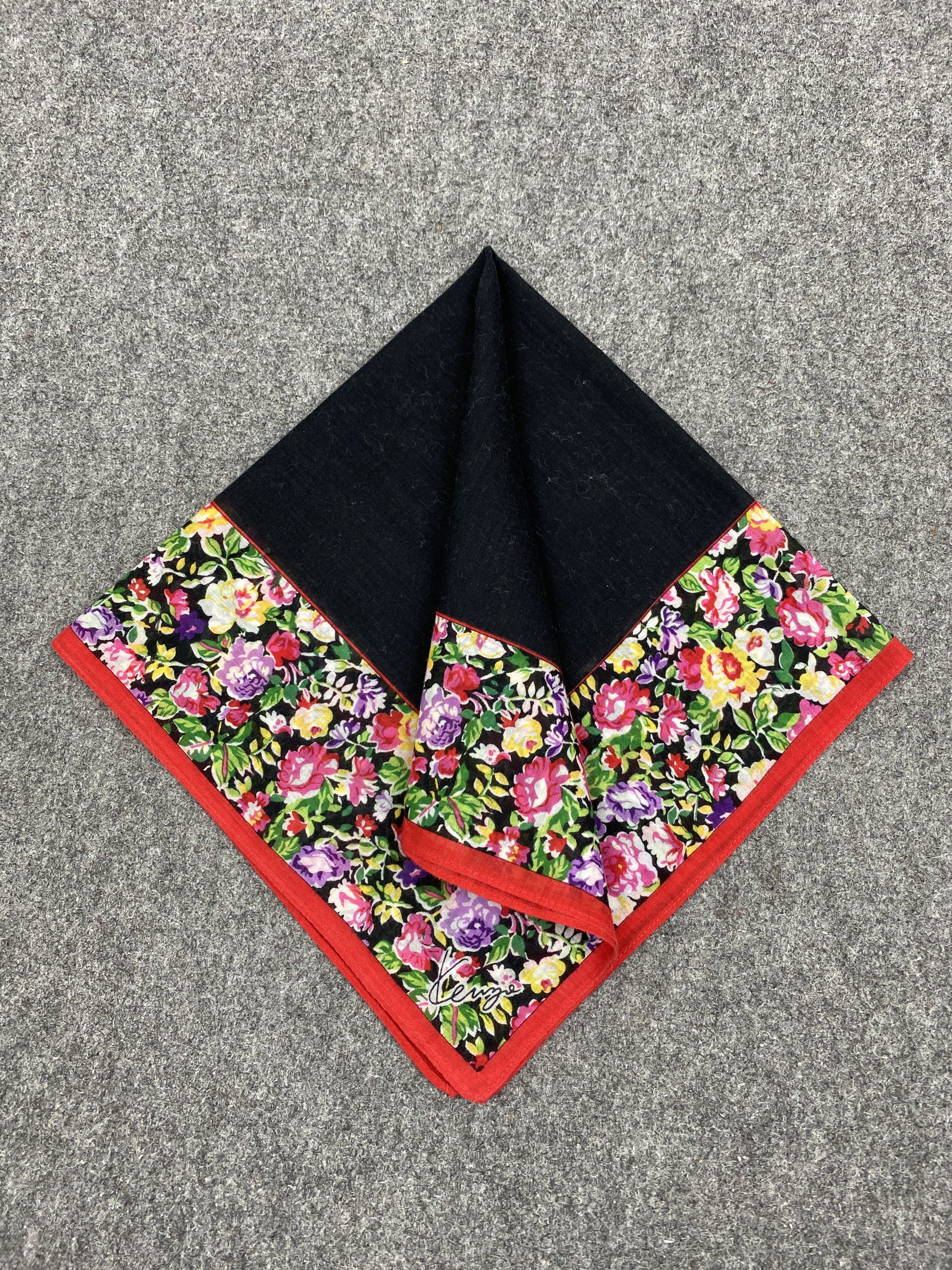 Kenzo × Vintage Kenzo Handkerchief / Bandana / Neckerchief HKC0270 Size ONE SIZE - 3 Thumbnail