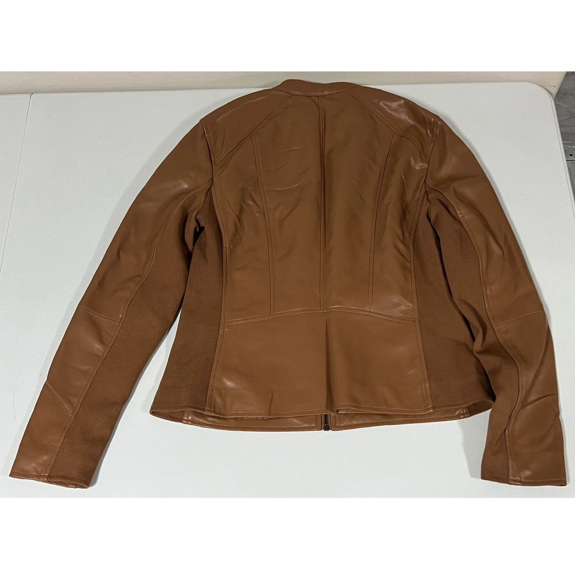Kenneth Cole Kenneth Cole Leather Moto Jacket Coat Outerwear Size S 🤎✨ Size S / US 4 / IT 40 - 5 Thumbnail