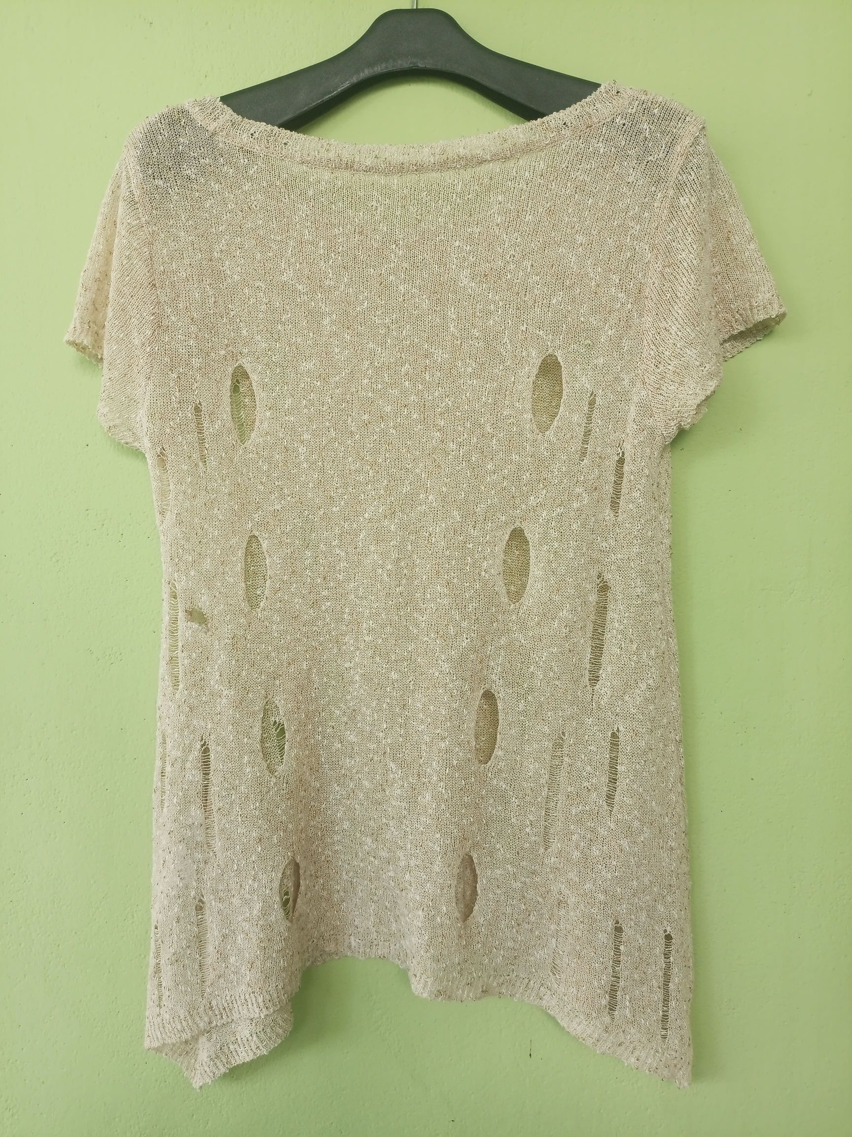 Japanese Brand JOINUS Distressed Glittery Knited Top Size XL / US 12-14 / IT 48-50 - 11 Thumbnail
