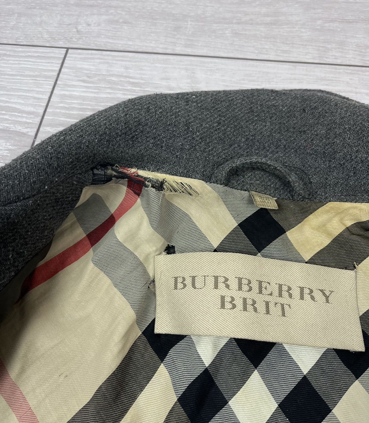 Burberry Burberry Brit Luxury Grey Wool Belted Coat Jacket Size XL / US 12-14 / IT 48-50 - 23 Thumbnail