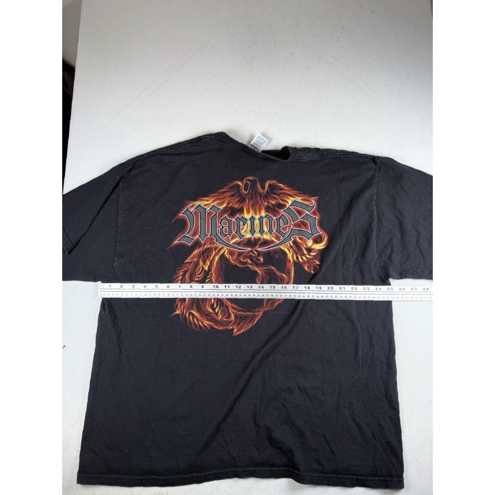 Delta VINTAGE Marines T Shirt 2XL Black Flames Men-Delta Regular Size Black Marine T-Shirt 2XL Mens Size US XXL / EU 58 / 5 - 4 Thumbnail