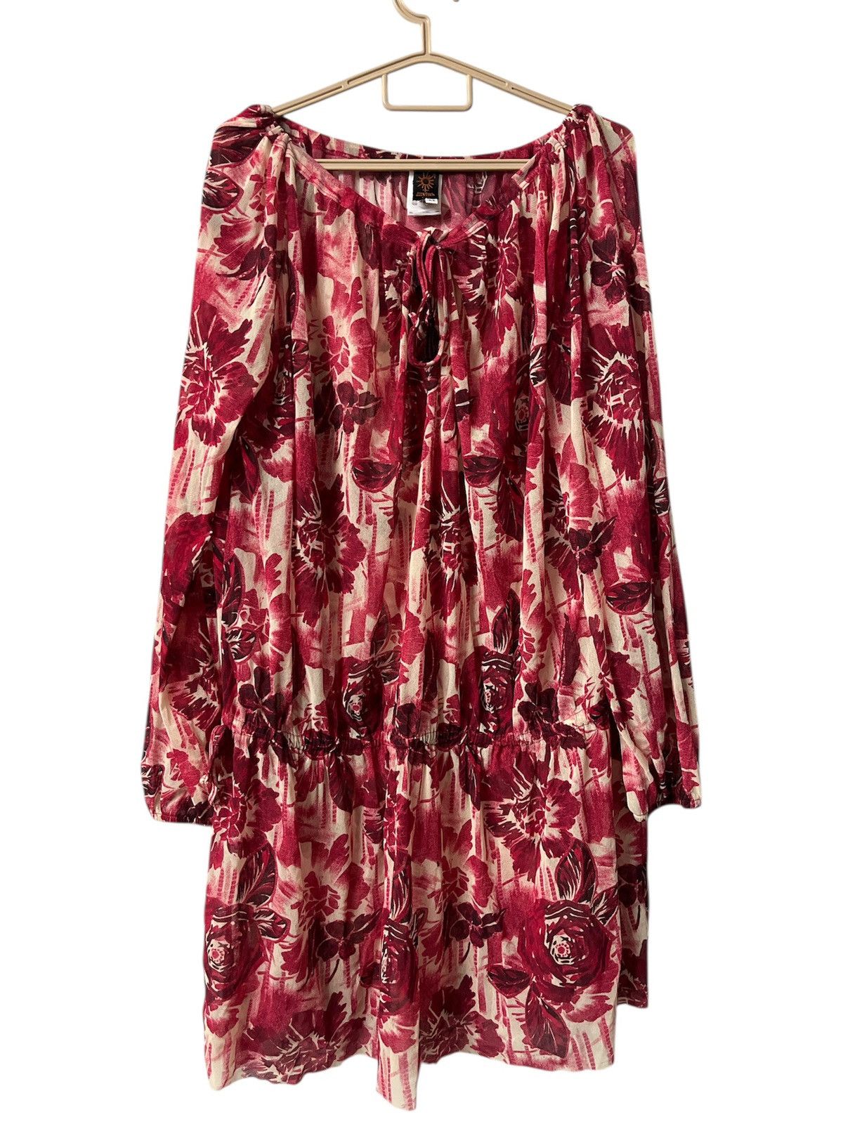 Jean Paul Gaultier JEAN PAUL GAULTIER SOLEIL BLOUSON DRESS WHITE/RED FLORAL Size M / US 6-8 / IT 42-44 - 4 Thumbnail