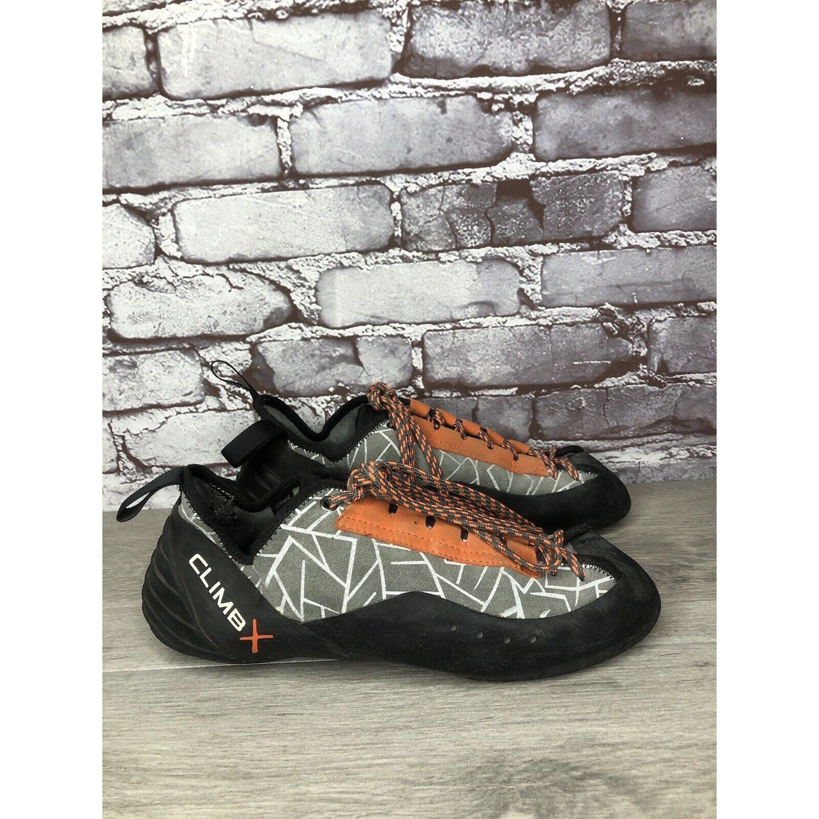 Other Climb X Grey Synthetic Orange Lace Black Climbing Shoes Men Size US 11 / EU 44 - 19 Thumbnail