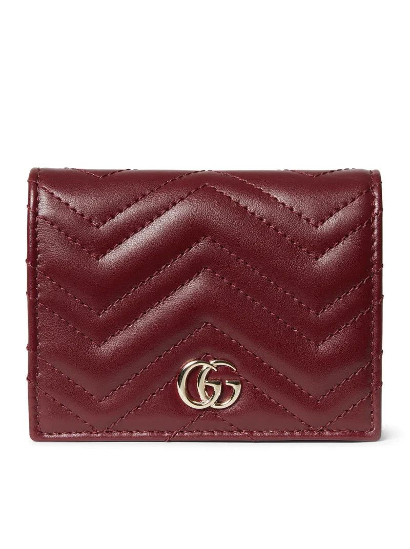 GUCCI $540 Marmont Small Red Wallet New And Authentic