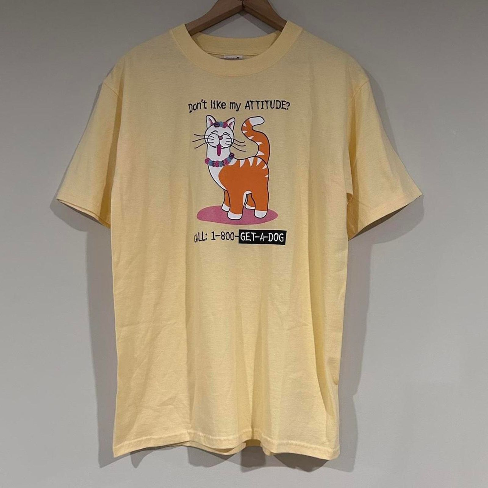 Anvil Vintage Cat Don’t Like My Attitude Get A Dog Tee Shirt Size US M / EU 48-50 / 2 - 1 Thumbnail