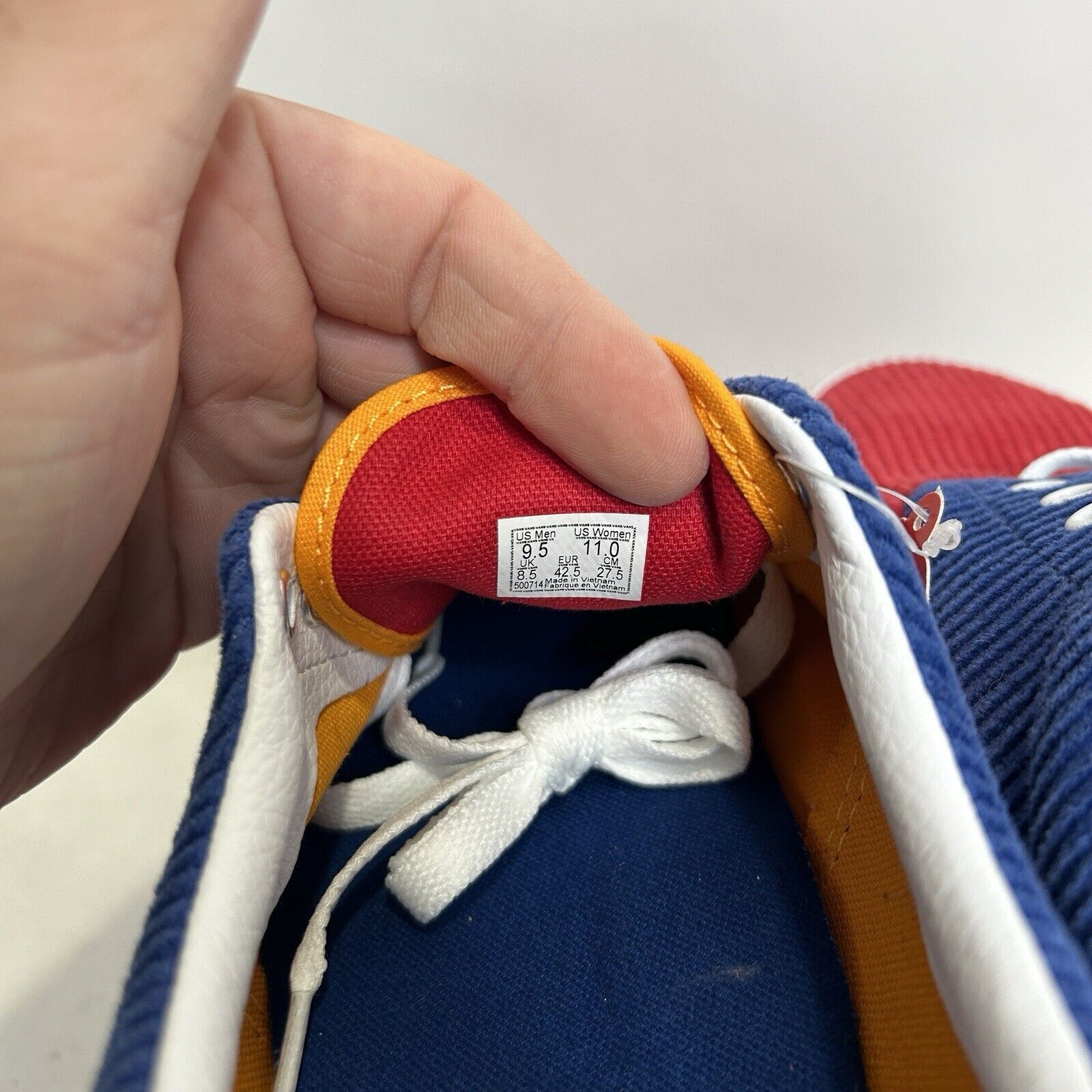Vans VANS Era Corduroy “Blue Red Yellow” 2024 Size US 9.5 / EU 42-43 - 6 Thumbnail