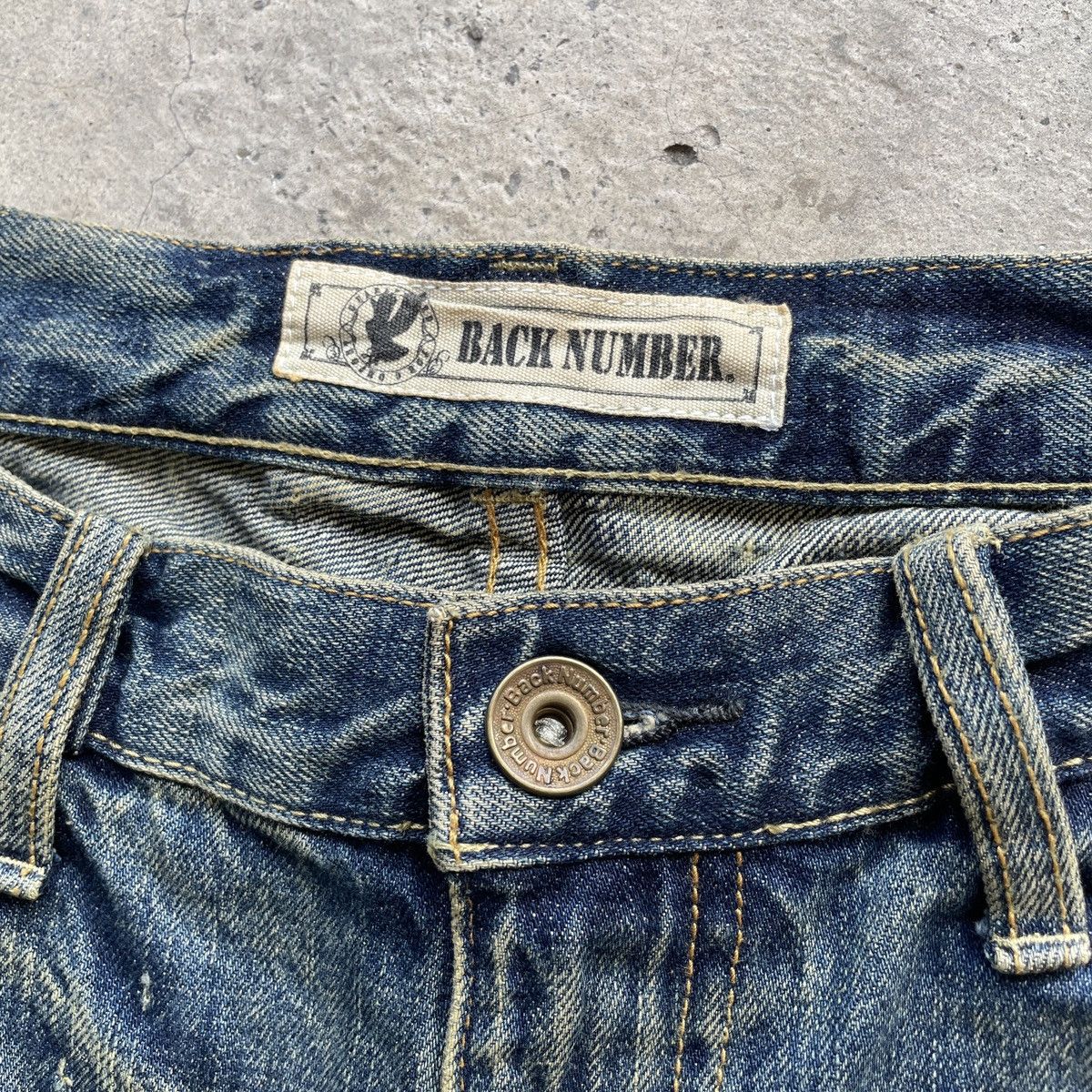 Japanese Brand Vintage Back Number Japan Rusty Three Quarter Jeans Pants Size US 32 / EU 48 - 6 Thumbnail