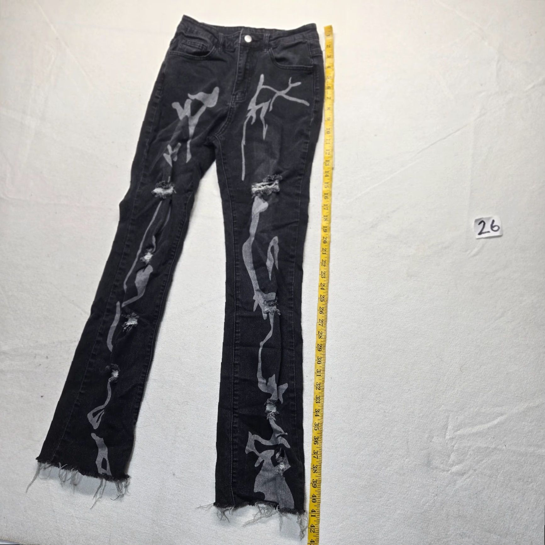 Torrid TORRID Black Distressed Skinny Jeans Denim Pants Adult Women's Size M Size 32" / US 10 / IT 46 - 7 Thumbnail
