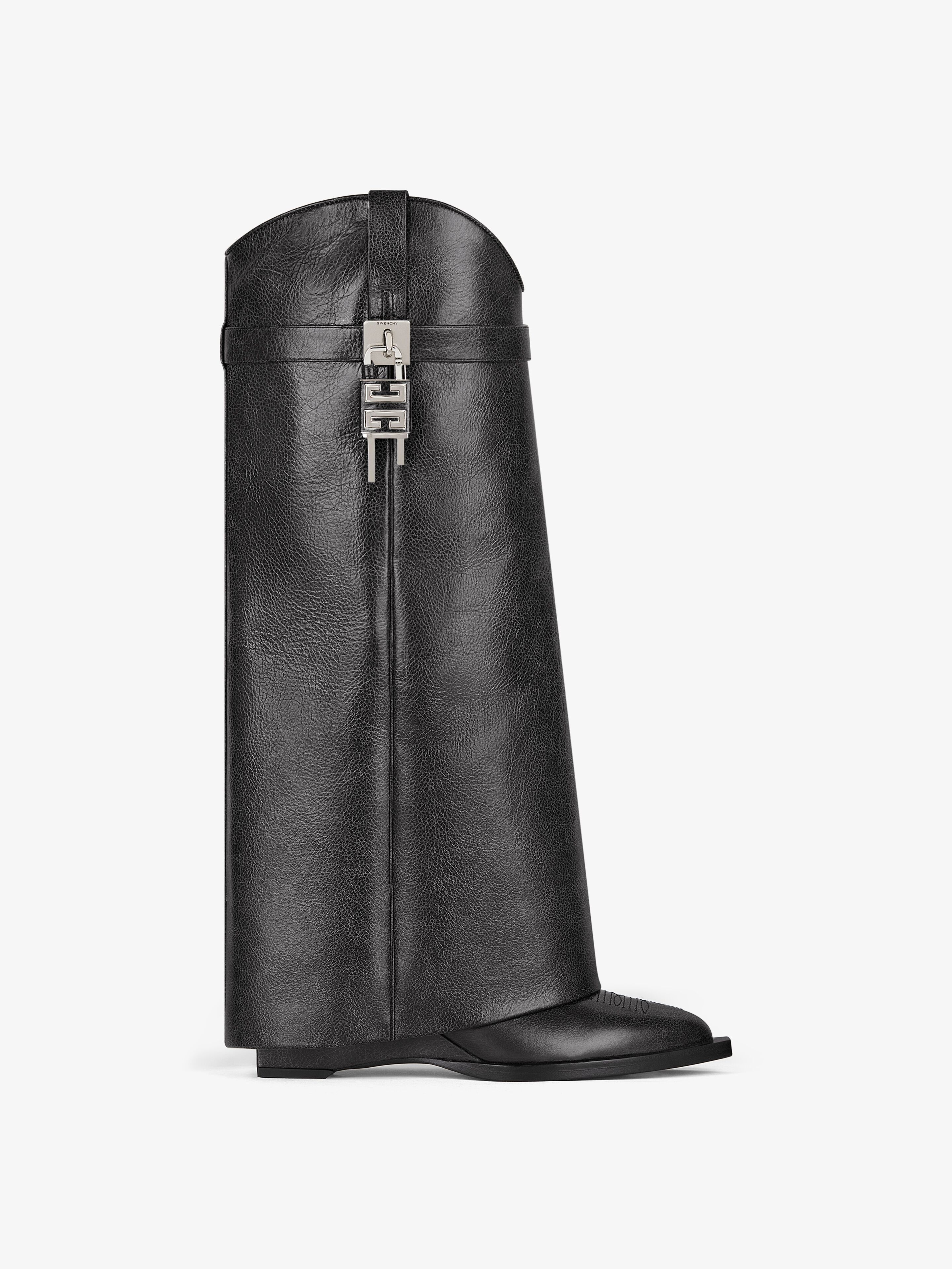SHARK LOCK COWBOY BOOTS IN AGED LEATHER