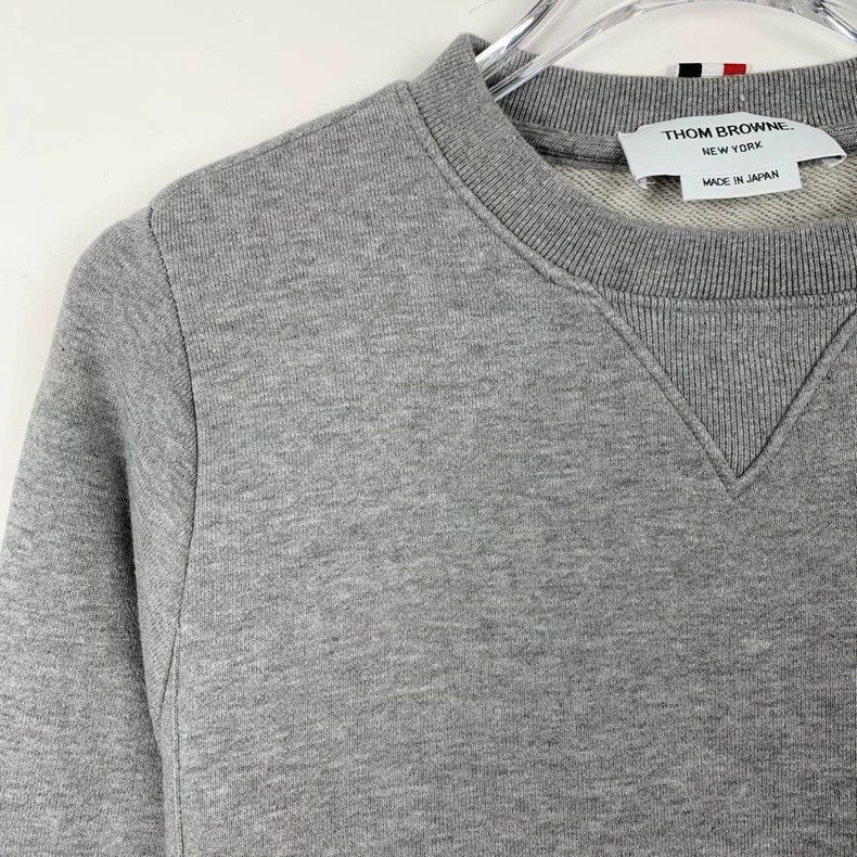 Thom Browne Thom Browne Classic four-bar gray round-neck cotton long-sl Size US XXS / EU 40 - 3 Thumbnail