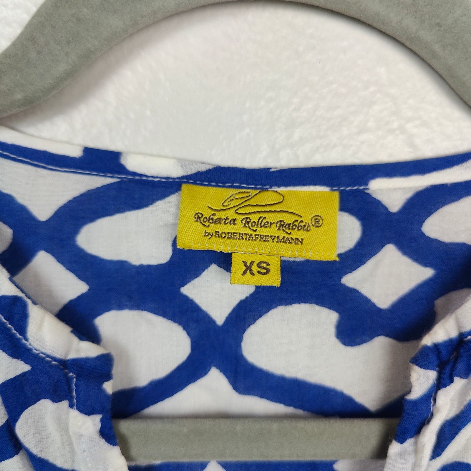 Other Roberta Roller Rabbit Tunic Top Womens XS White Blue Size XS / US 0-2 / IT 36-38 - 5 Thumbnail
