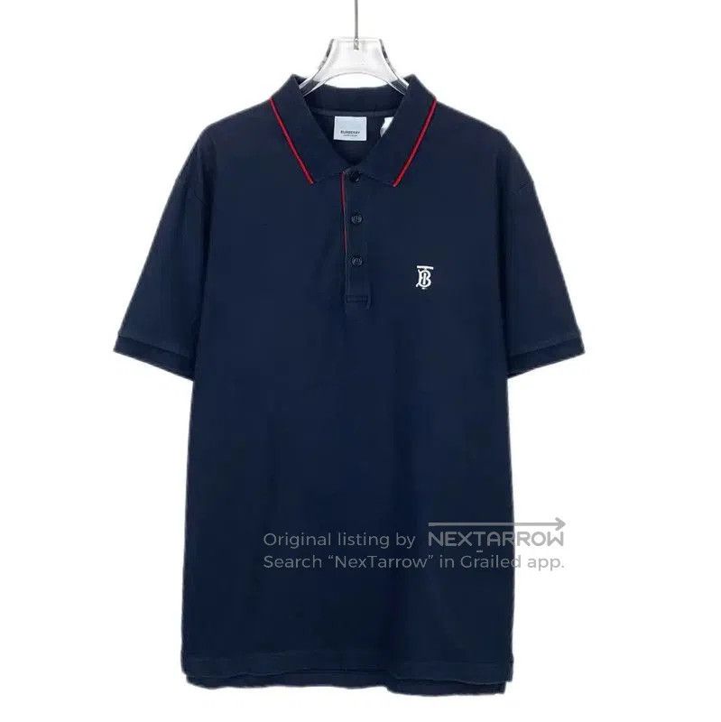 Burberry Burberry Classic Navy Cotton Men's Polo Shirt. Size US XL / EU 56 / 4 - 1 Thumbnail