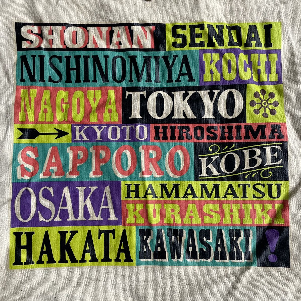 Japanese Brand Junk Store City of Japan Print Tote Bag Size ONE SIZE - 3 Thumbnail