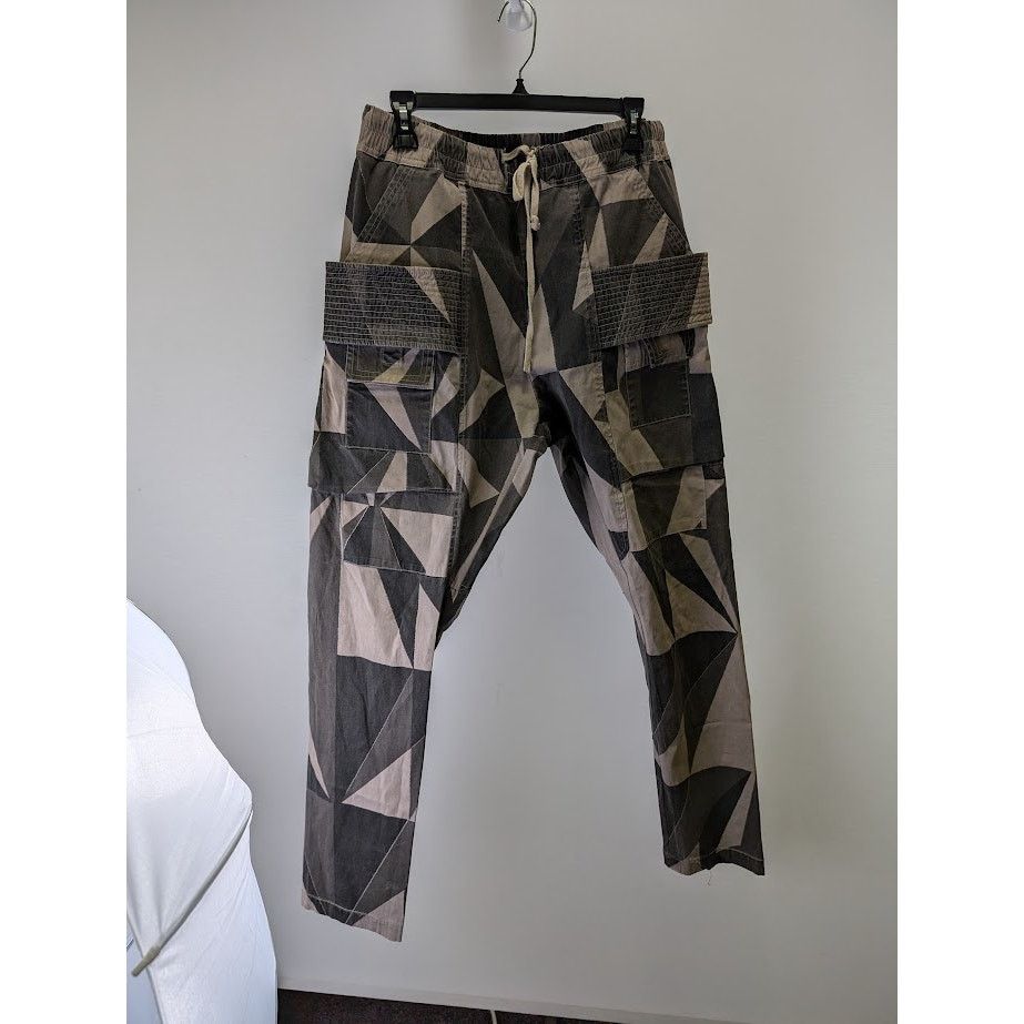 Rick Owens Drkshdw o1rbi21 Cargo Creatch Pants in Camo Size US 30 / EU 46 - 1 Thumbnail