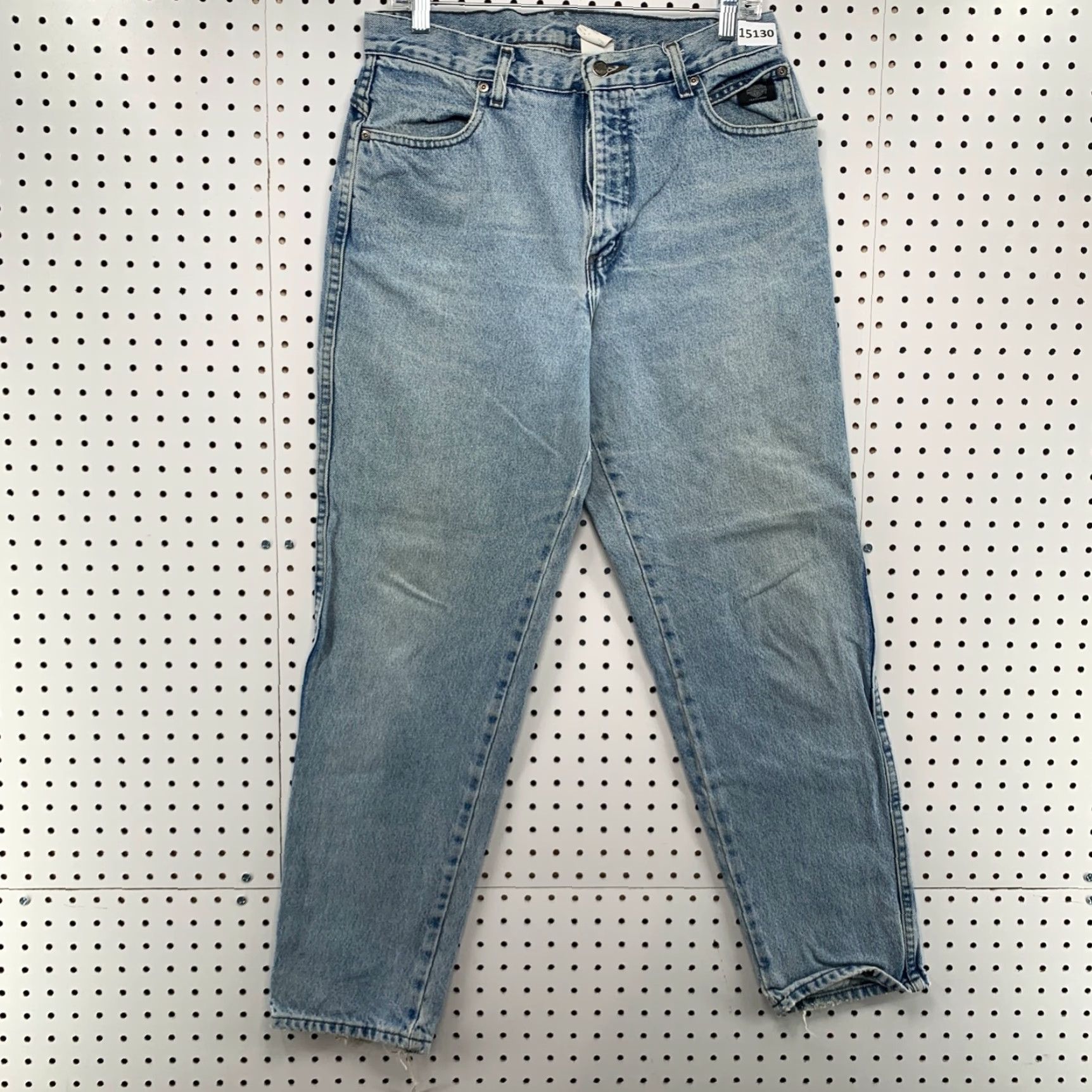 Harley Davidson VINTAGE Harley-Davidson Jeans Womens 12 R Zipper Fly Light Wash Denim 32 X 29 Blue Hip Classic Size 34" / US 12 / IT 48 - 6 Thumbnail