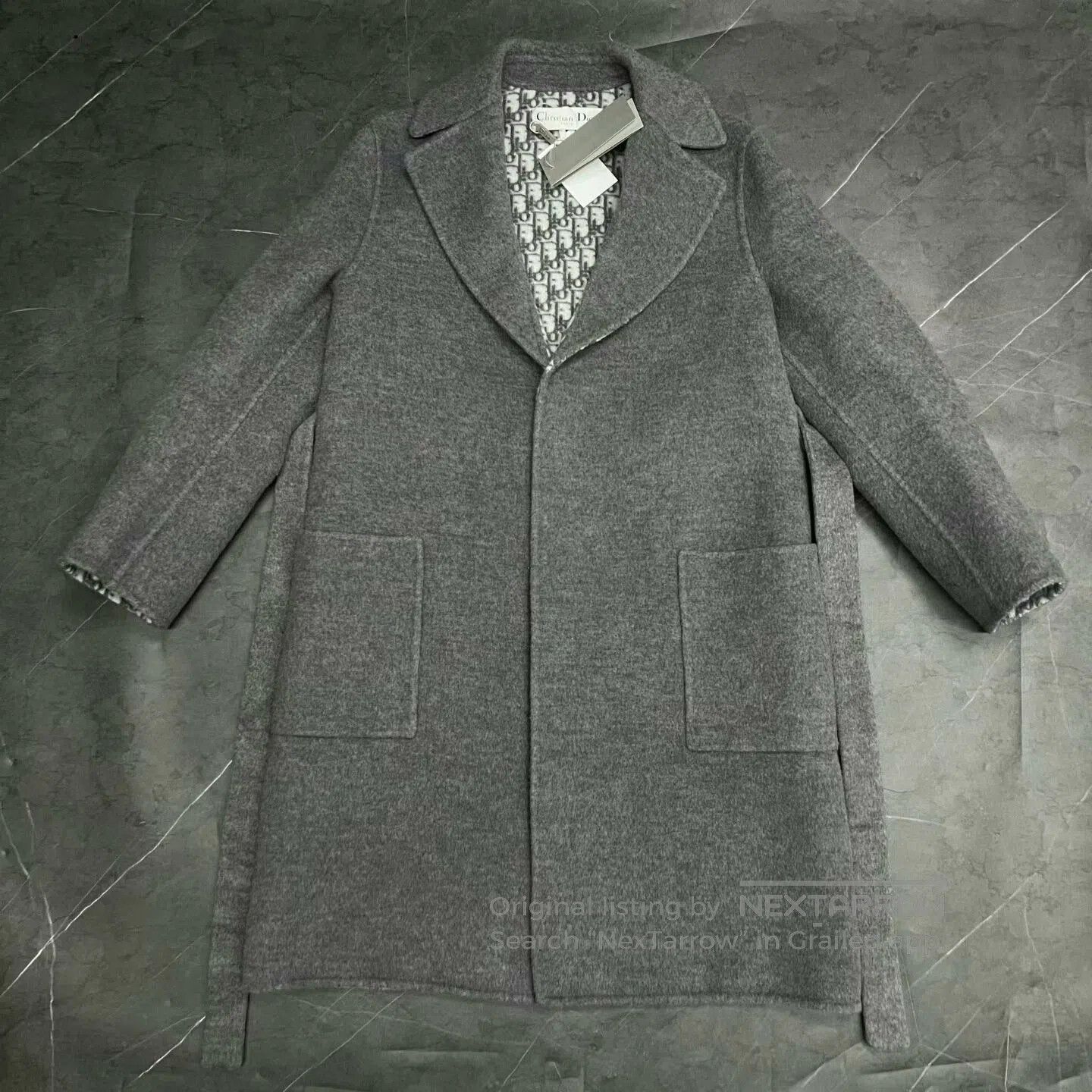 Dior dior wool blend coat with logo print. Size S / US 4 / IT 40 - 1 Thumbnail