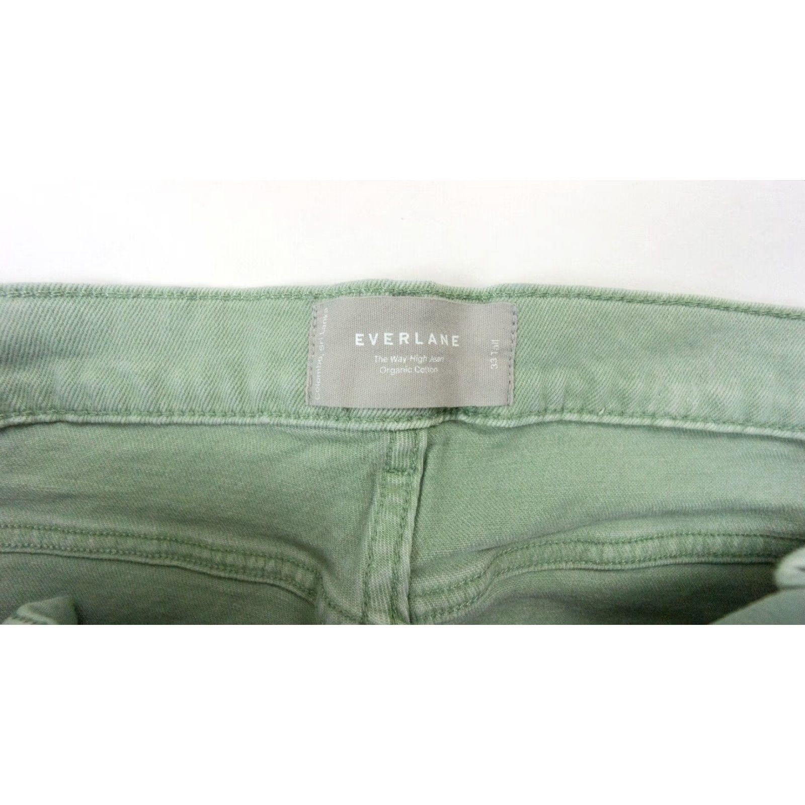 Everlane Everlane The Way High Jeans - Women’s Denim 33 Tall Green High Rise Straight Leg 5-Pocket Jeans Womens Size 24" / US 00 / IT 34 - 7 Thumbnail