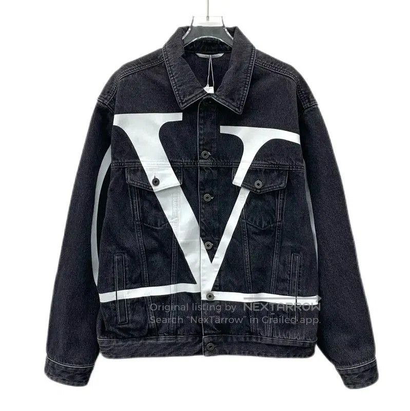Valentino Valentino Black Cotton Men's Jacket . Size US S / EU 44-46 / 1 - 1 Thumbnail