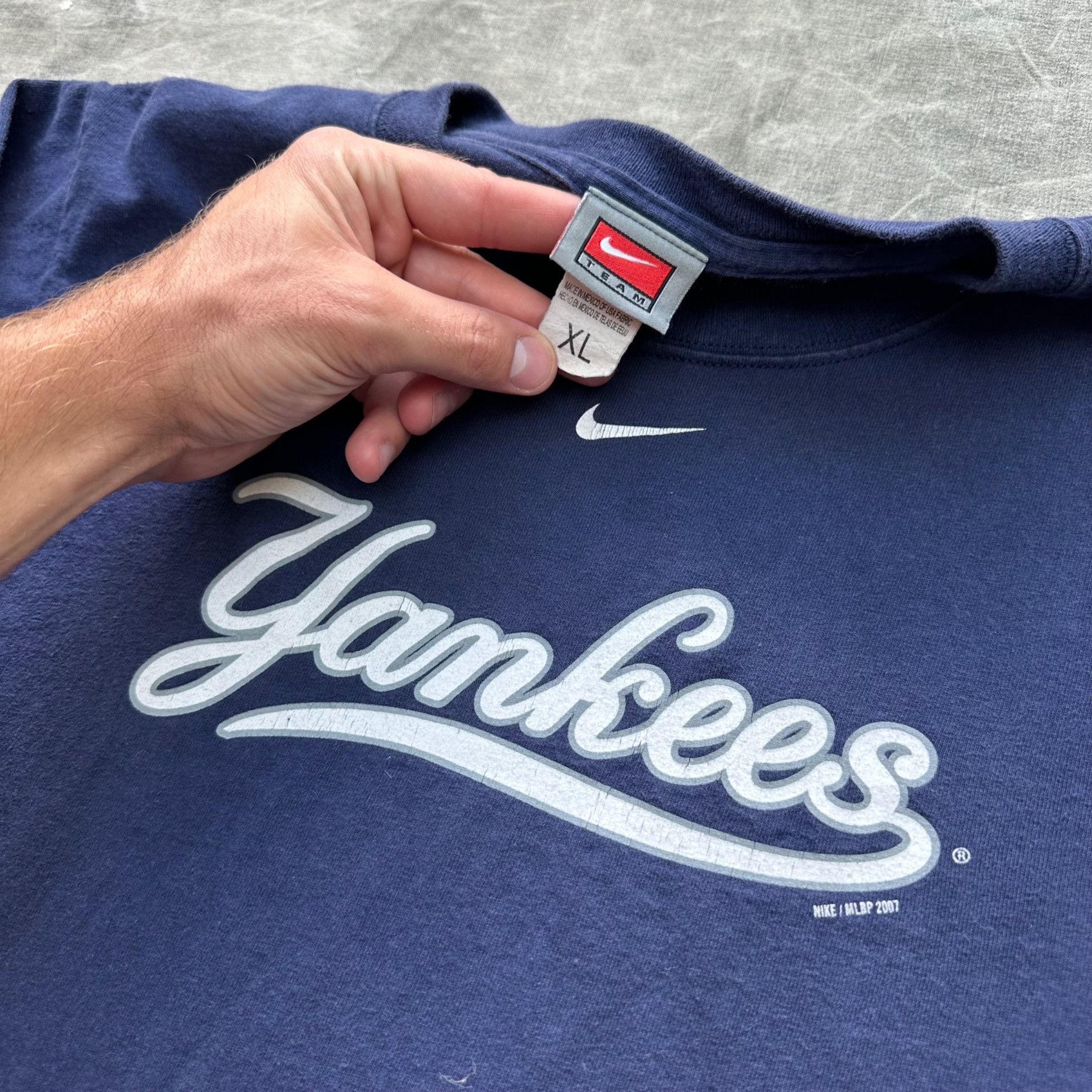 New York Yankees × Nike × Vintage Vintage Y2K Nike Center Swoosh MLB Yankees Longsleeve Shirt Size US XS / EU 42 / 0 - 2 Thumbnail