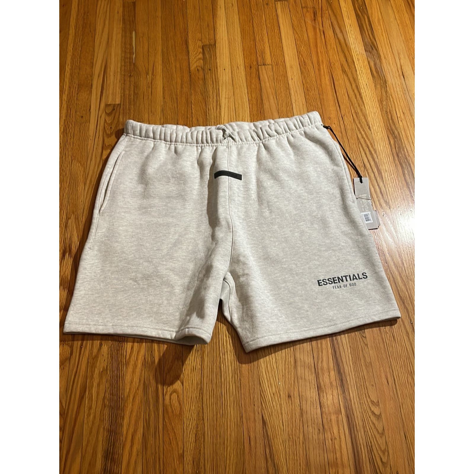 image of Fear Of God Essentials Light Oatmeal Grey Sweatshorts Xlarge, Men's (Size 36)