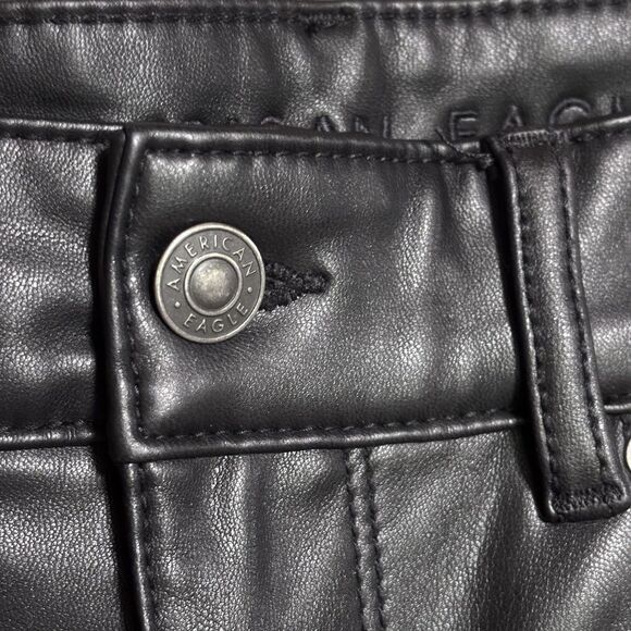 American Eagle Outfitters American Eagle Stretch Faux Leather Flare Pants Size 14 Long Size 36" / US 14 / IT 50 - 3 Thumbnail