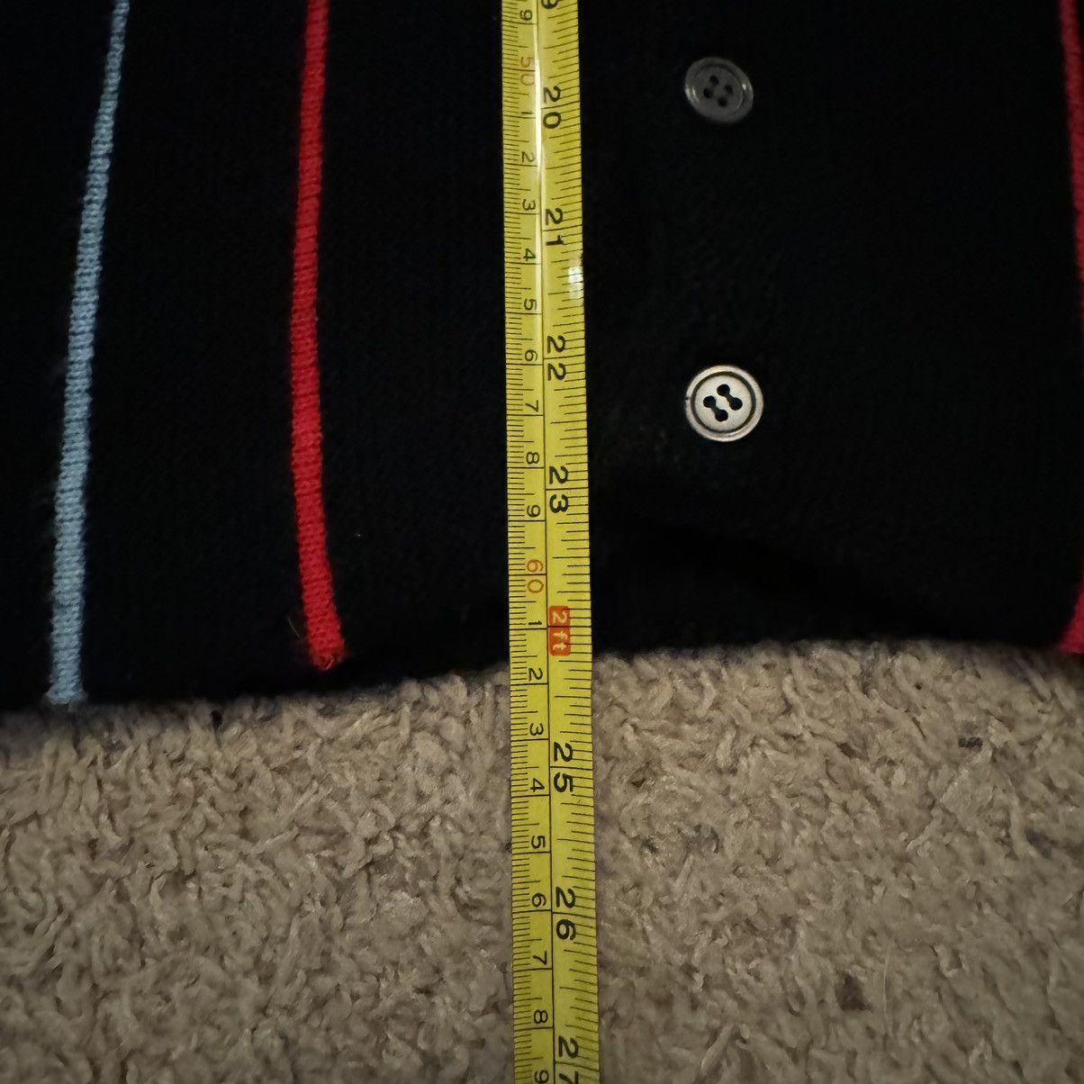 Vintage VINTAGE 60s BLACK WITH STRIPE CARDIGAN! Size US S / EU 44-46 / 1 - 9 Thumbnail