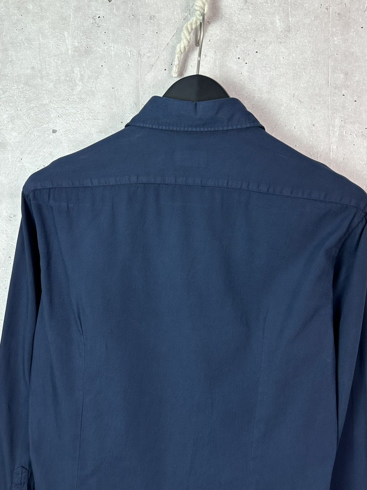 Drumohr Drumohr Navy Blue Cotton Made in Italy Long Sleeve Shirt Size US L / EU 52-54 / 3 - 6 Thumbnail