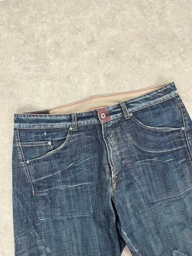 Marithe + Francois Girbaud 2000s Marithé + François Girbaud Blue Large Denim Jeans Size US 37 - 5 Thumbnail