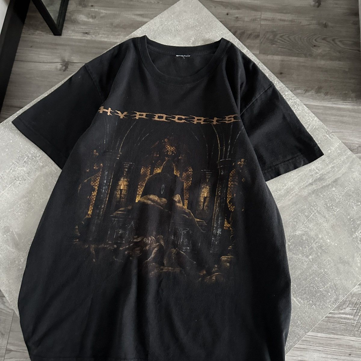 Band Tees Vintage 00s y2k Hypocrisy washed tee extreme divinty metal Size US M / EU 48-50 / 2 - 3 Thumbnail