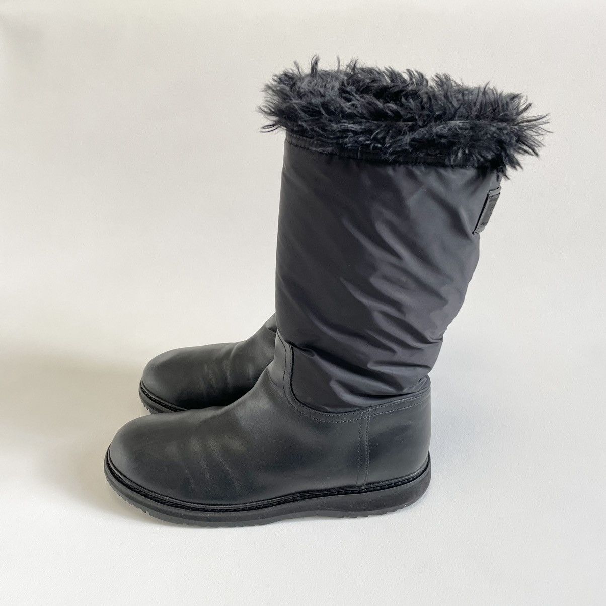 Prada Black Leather + Nylon Astro Biker Boots Size US 8 / EU 41 - 1 Thumbnail