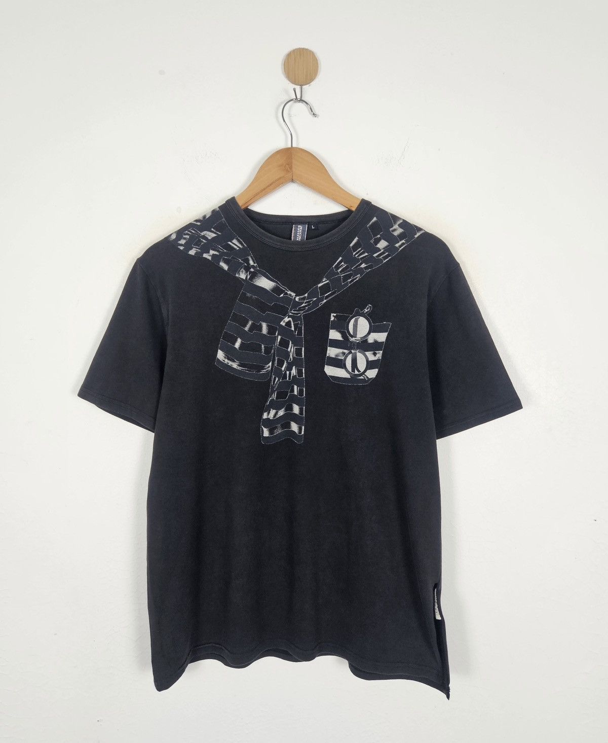 Jean Paul Gaultier JPG 2000s Jean Paul Gaultier Trompe L’oeil Black Tee-Shirt Size US L / EU 52-54 / 3 - 1 Thumbnail