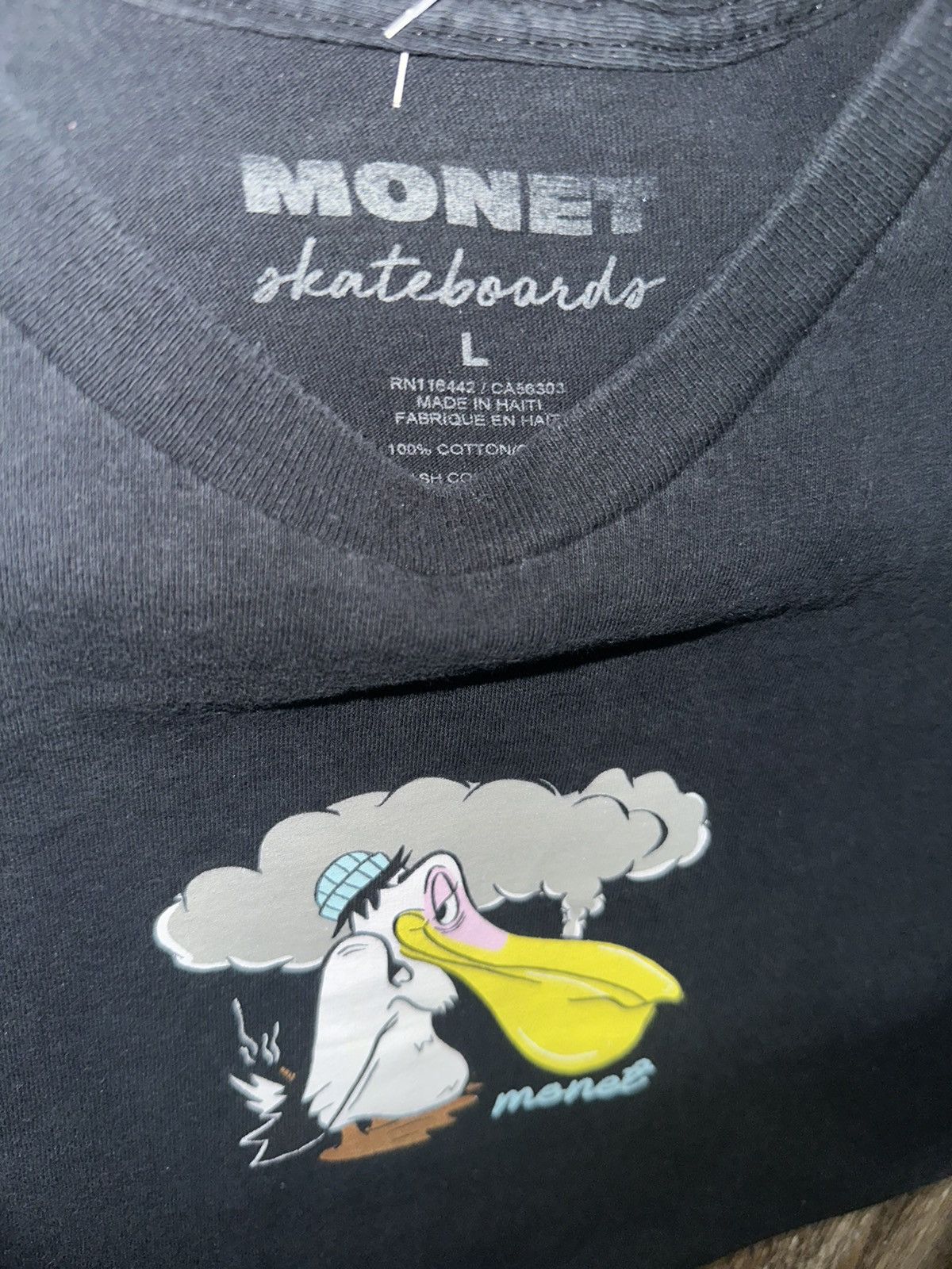 Monet Monet Skateboards 420 high stork black t-shirt men’s large Size US L / EU 52-54 / 3 - 5 Thumbnail