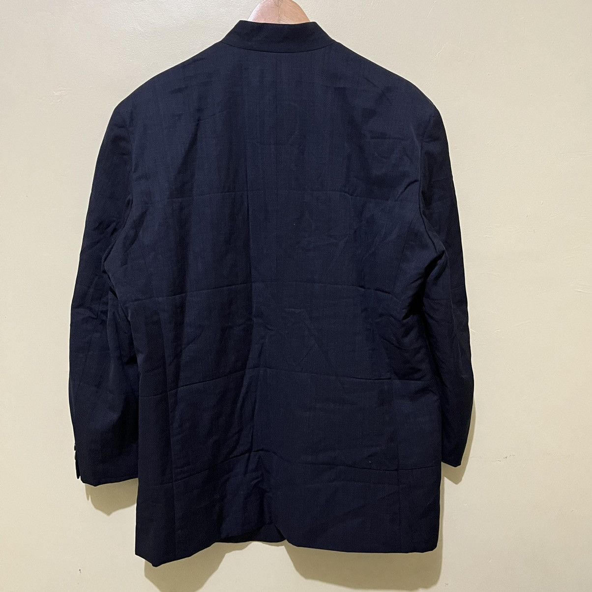 Issey Miyake 90s ISSEY MIYAKE - CHINESE COLLAR NAVY BLAZER Size 40S - 5 Thumbnail