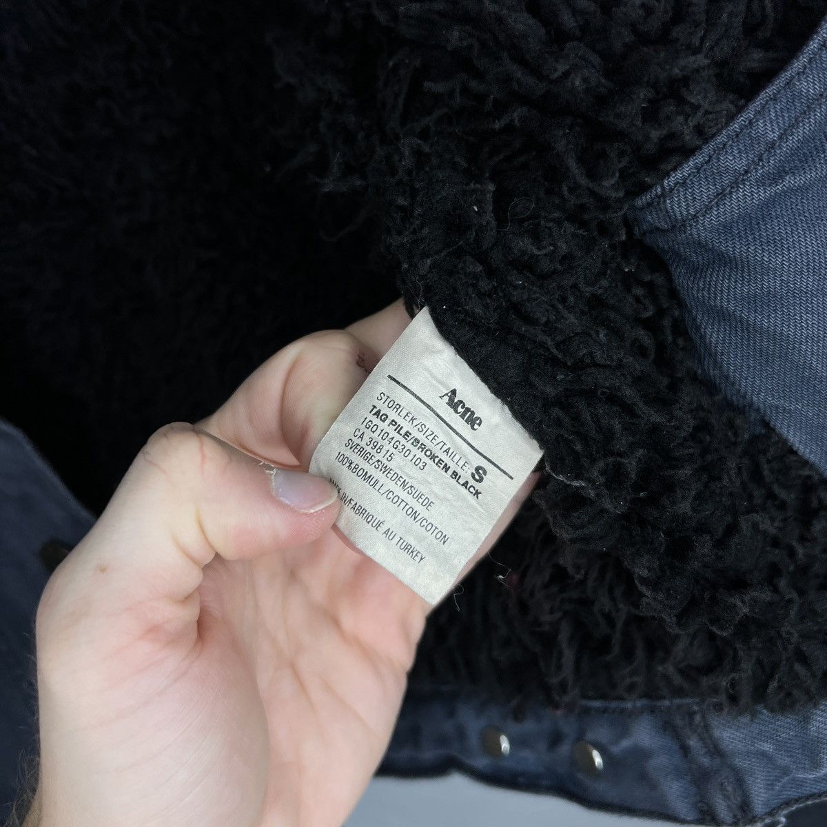 Acne Studios × Designer Acne Studios Denim Sherpa Jacket Navy If Six Was Nine Style Size S / US 4 / IT 40 - 8 Thumbnail