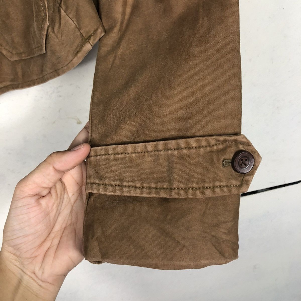 Polo Ralph Lauren × Ralph Lauren × Vintage 🔥VINTAGE CROPPED CHORE BIKER JACKET RALPH LAUREN DUCK CANVAS Size M / US 6-8 / IT 42-44 - 16 Thumbnail