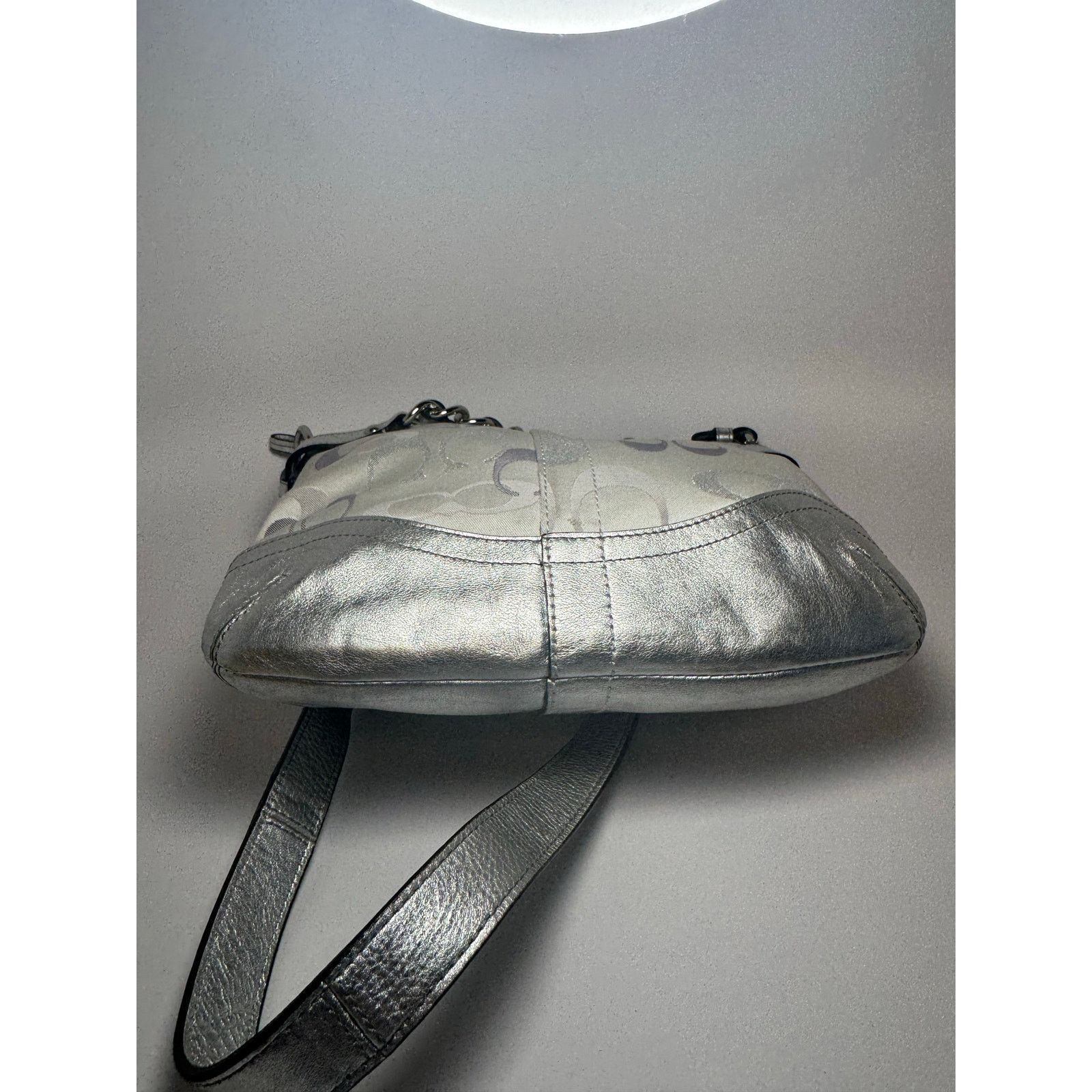 Coach Coach Optic Metallic Signature Chain Silver Crossbody #19820 Size ONE SIZE - 8 Thumbnail