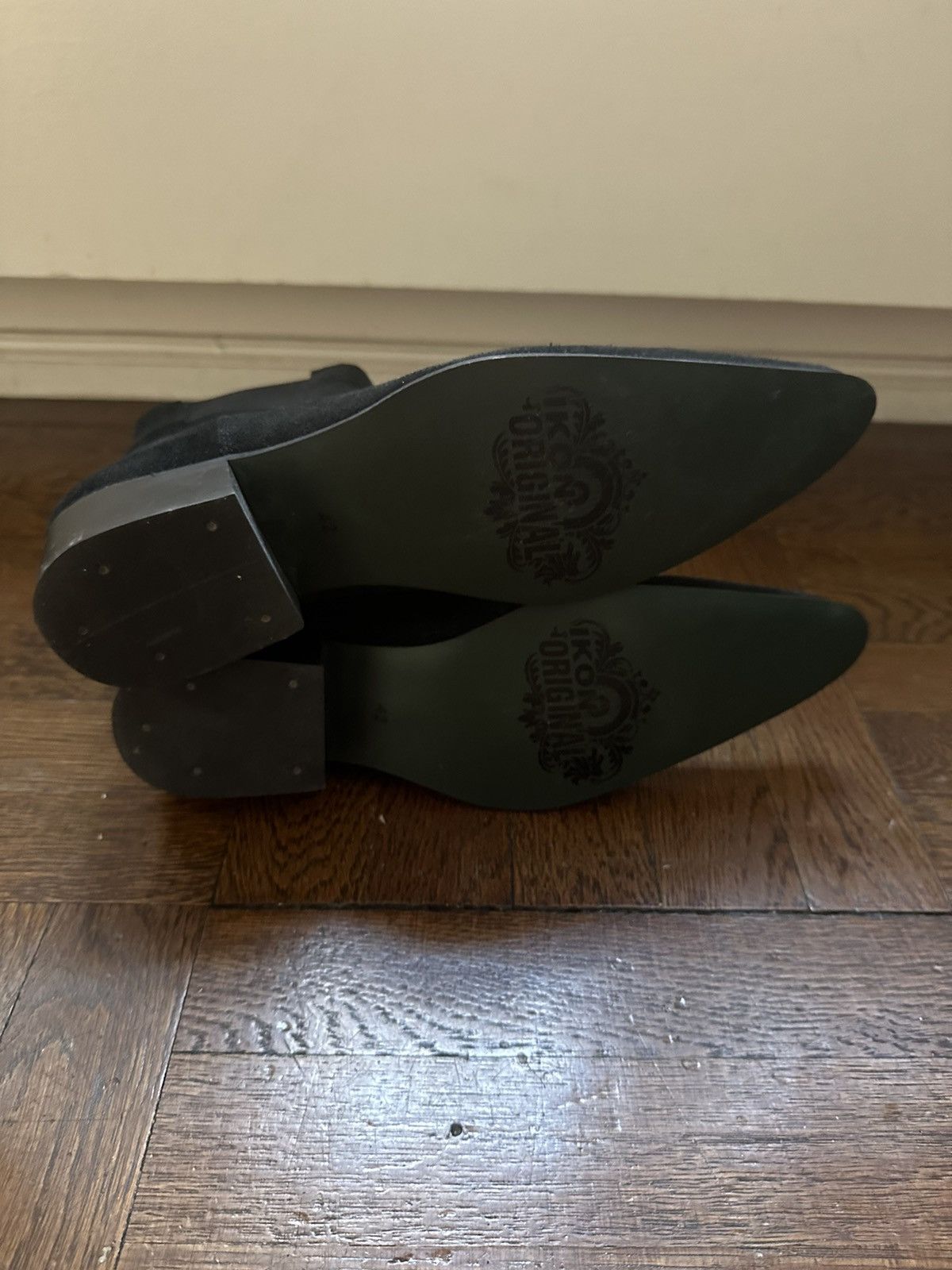 Other Made in UK Black Suede Winklepickers - Mod Beatle Boot 9 Size US 9 / EU 42 - 6 Thumbnail