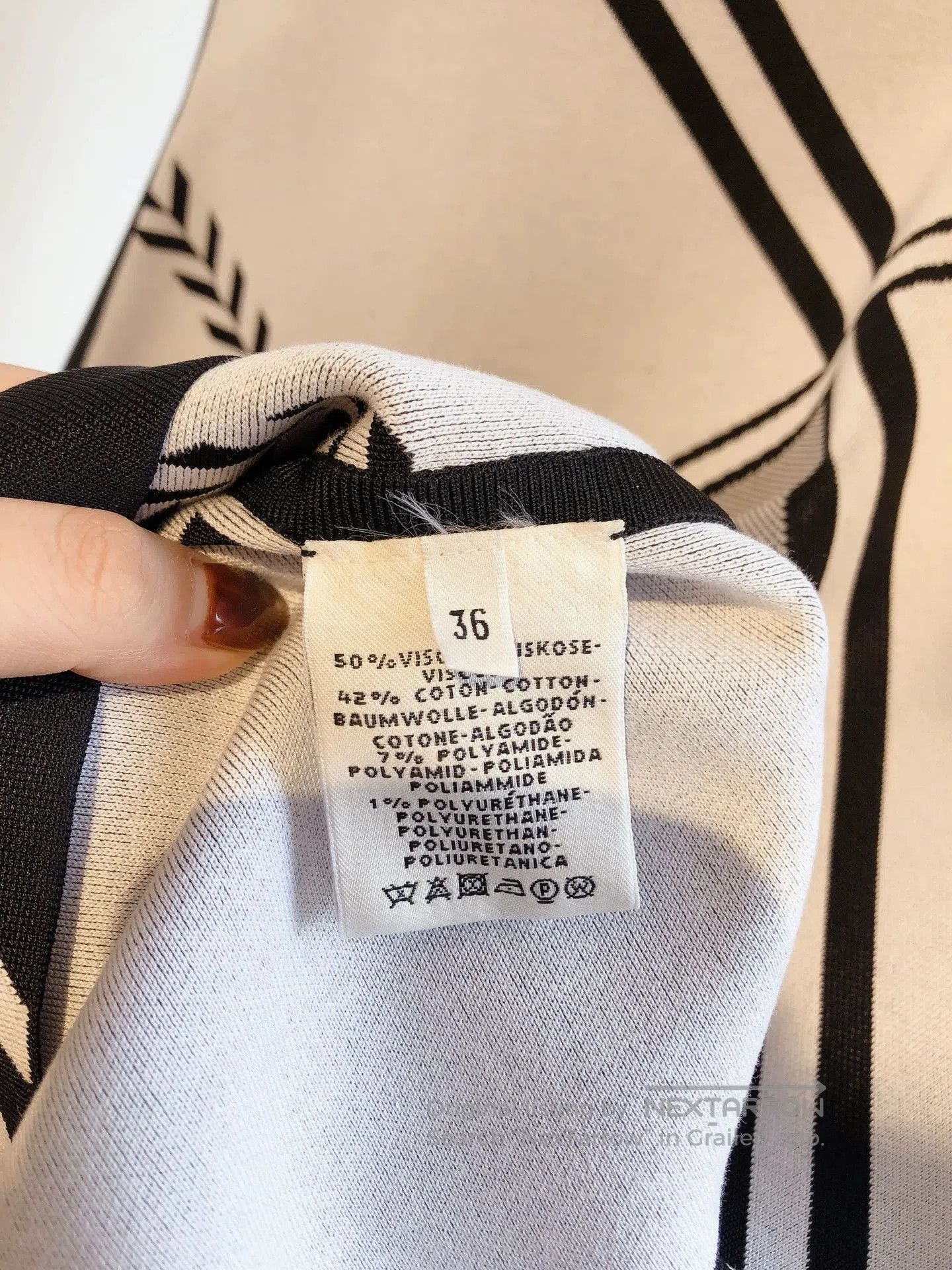 Hermes Hermes Black Grey White Knit Dress. Size US XS / EU 42 / 0 - 8 Thumbnail