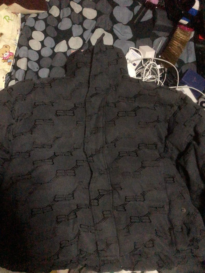 Balenciaga Balenciaga size 36 Double B Buckle Printed Grey Cotton Jac Size XS / US 0-2 / IT 36-38 - 1 Thumbnail