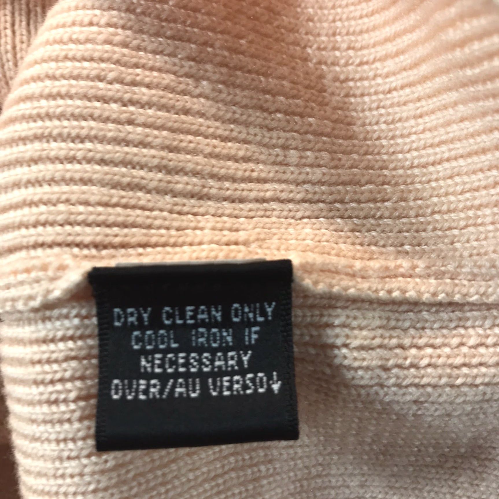Vintage Dana Buchman Peach Chunky-Knit Cowl Neck Sweater Womens Size L Pullover Classic Heavyweight Size L / US 10 / IT 46 - 5 Thumbnail