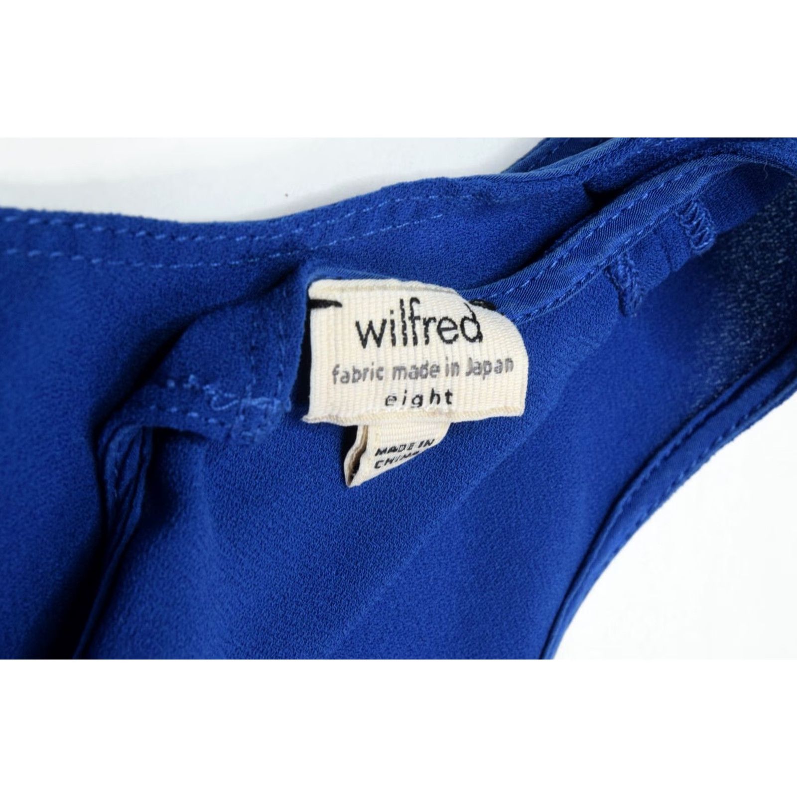 Vintage Wilfred Blouse Sleeveless Open-Back Royal Blue 8 Womens Lightweight Casual Crew Neck Polyester Blouse Size M / US 6-8 / IT 42-44 - 6 Thumbnail