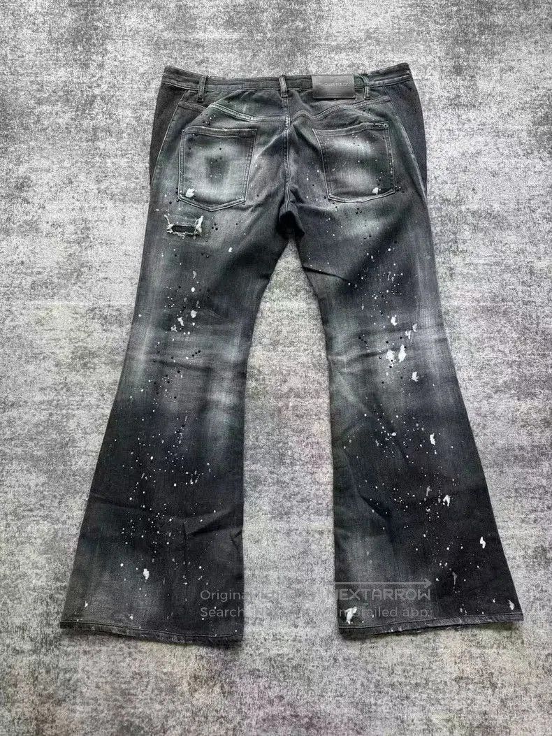 Dsquared2 DSQUARED2 Distressed Rhinestone Flare Jeans. Size US 34 / EU 50 - 2 Thumbnail